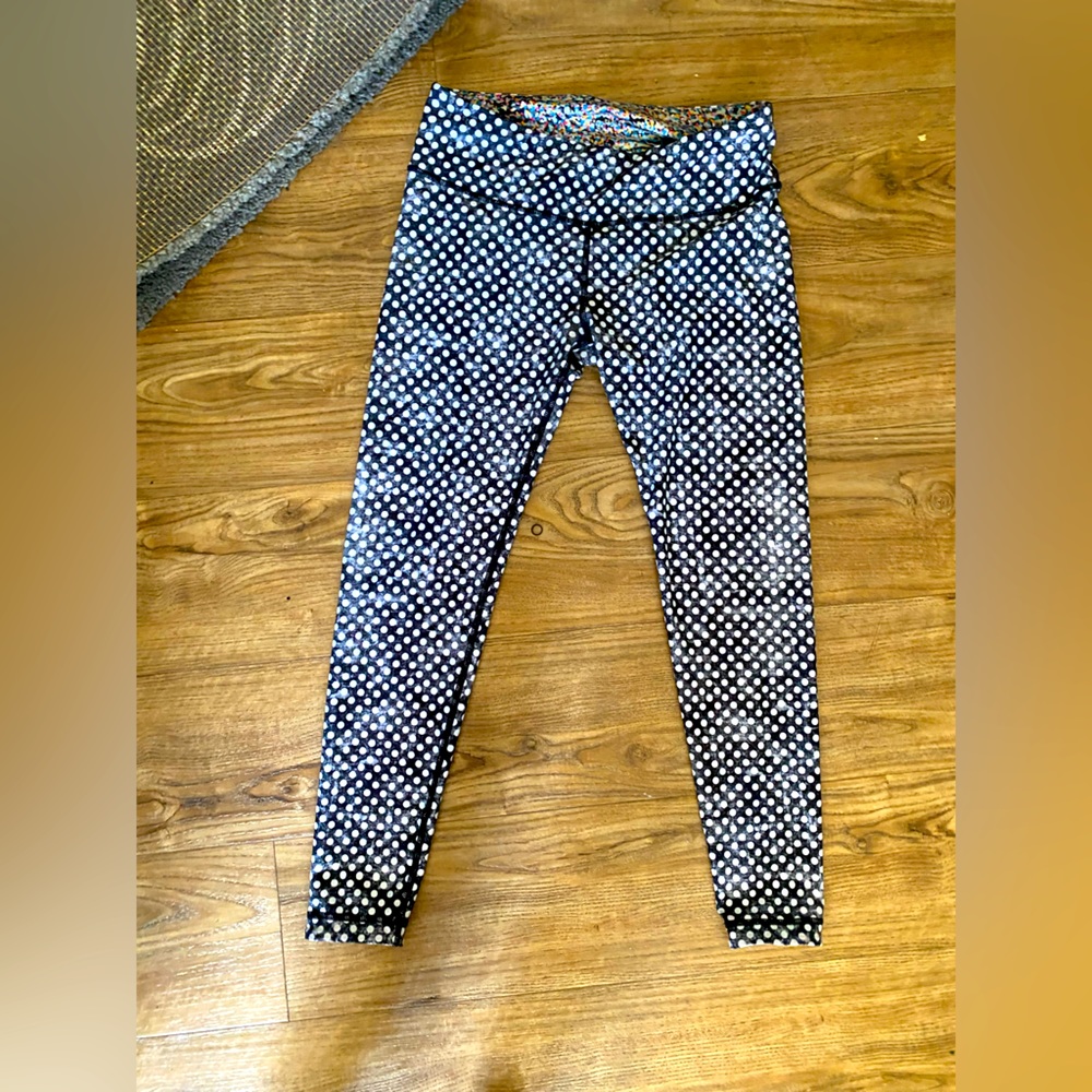 Reversible W.I.T.H. Polkadot, colorful yoga pants.